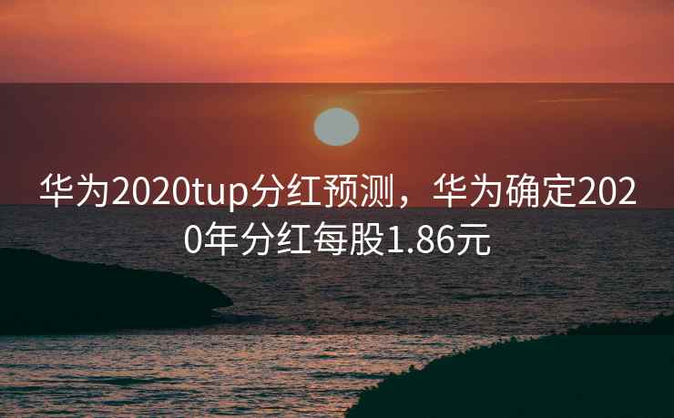 华为2020tup分红预测，华为确定2020年分红每股1.86元