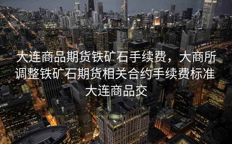 大连商品期货铁矿石手续费，大商所调整铁矿石期货相关合约手续费标准 大连商品交