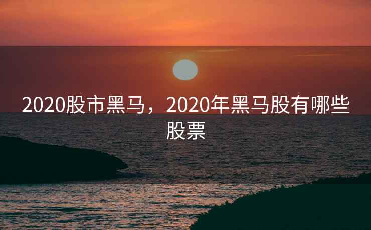 2020股市黑马，2020年黑马股有哪些股票  第2张