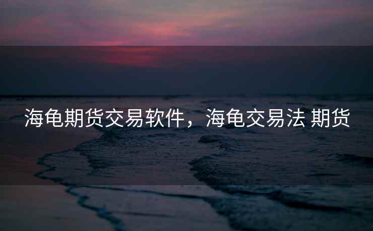 海龟期货交易软件，海龟交易法 期货