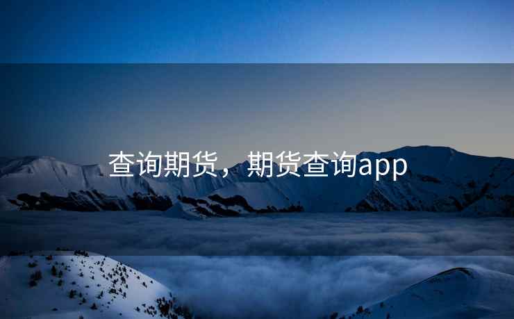 查询期货,期货查询app