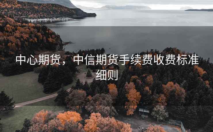 中心期货,中信期货手续费收费标准细则 第1张 中心期货,中信期货手续费收费标准细则 第1张